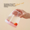 Double layer fruit cup with lid and fork, perfect for on-the-go meals.