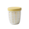 Colorful and practical double layer salad cup with convenient storage lid.