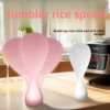 Tumbler-style rice paddle for clean, easy rice serving