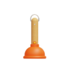 Orange and wood plunger design bottle opener