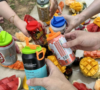 Easy-to-use straw caps for juice and soda cans