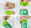 Leakproof soda can topper with straw and clip