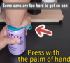 Reusable can lid with built-in straw for kids