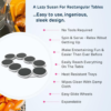 Round rotating tray on dining table