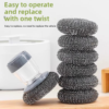 Kitchen scrubber tool with built-in liquid container