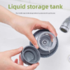 Handheld pan cleaner with press-to-soap function
