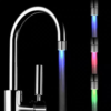 Color-changing water stream from smart faucet tip