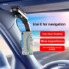 Retractable car phone mount attached to rearview mirror