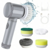 Rechargeable power scrubber with USB charging cable