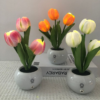 Artificial tulip lamp used as romantic decor