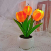Floral LED light decoration on a table