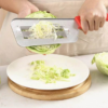 Close-up of dual blade vegetable slicer