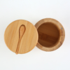 Stylish and functional bamboo container for kitchen use