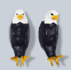 3D low-poly bald eagle wall lamp with glowing LED light – modern geometric sculpture lighting decor